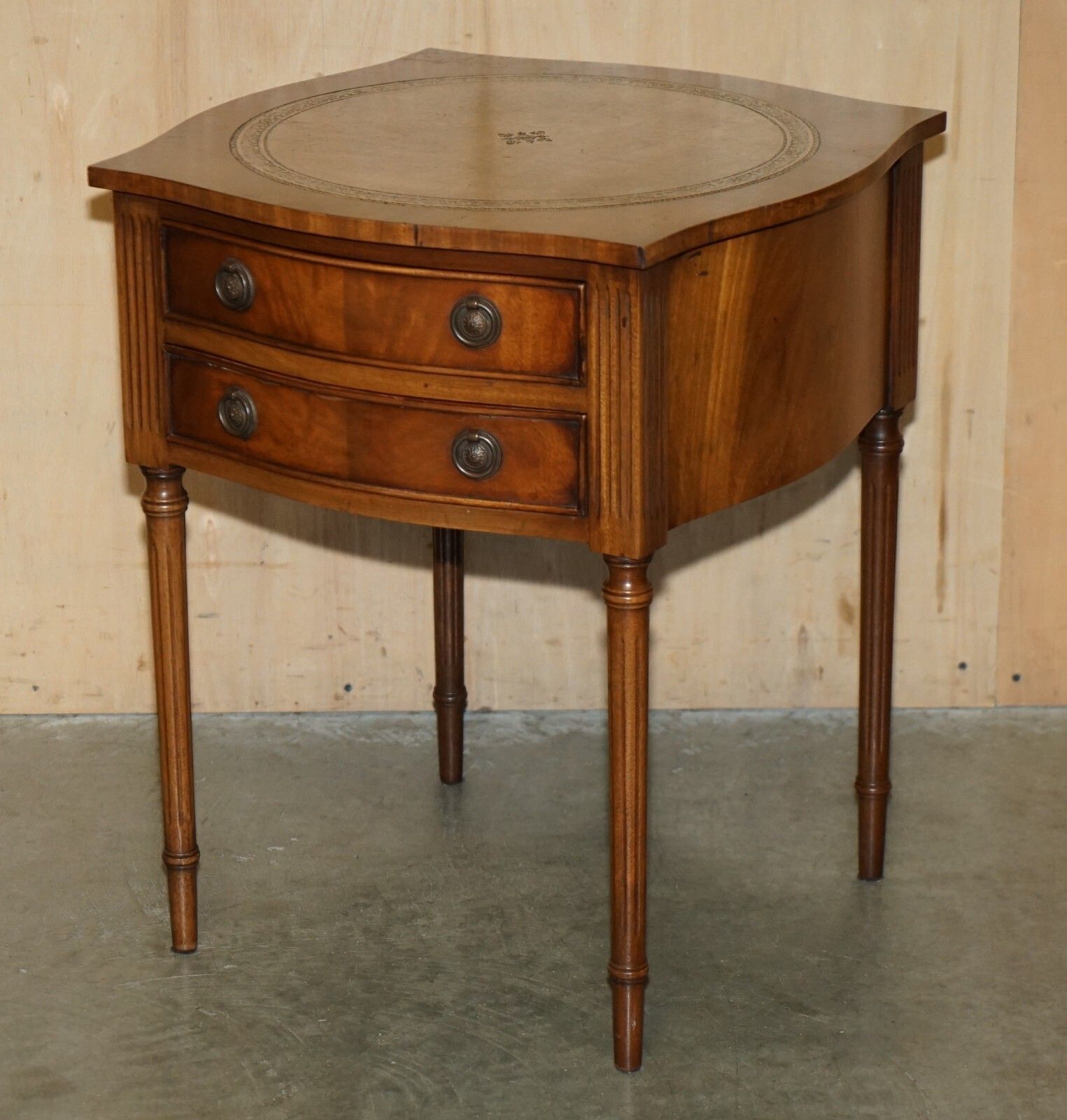 photo buy Pair Of Mid Century Bevan Funnell Mahogany & Leather Side End Bedside Tables