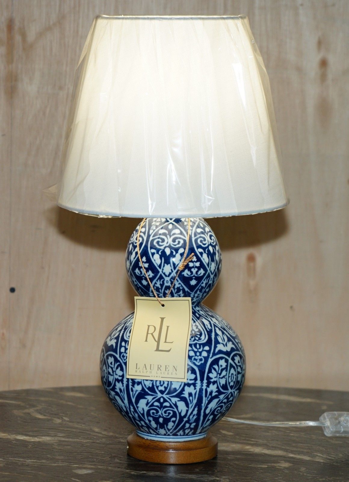 1 Of 4 Brand New In The Box Ralph Lauren Batik Porcelain Cobalt Blue Table Lamps photo for sale