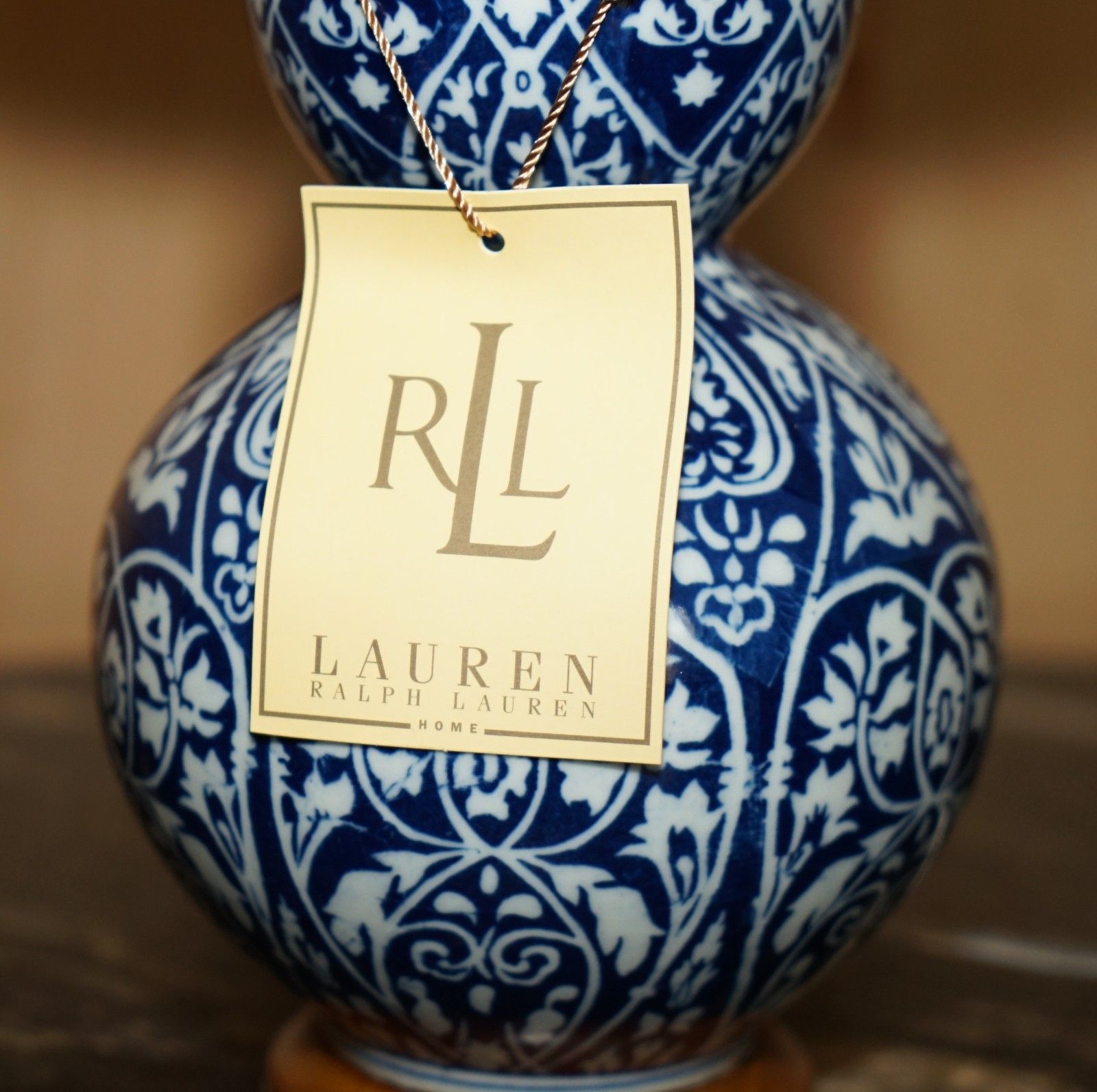 1 Of 4 Brand New In The Box Ralph Lauren Batik Porcelain Cobalt Blue Table Lamps photo 495.0