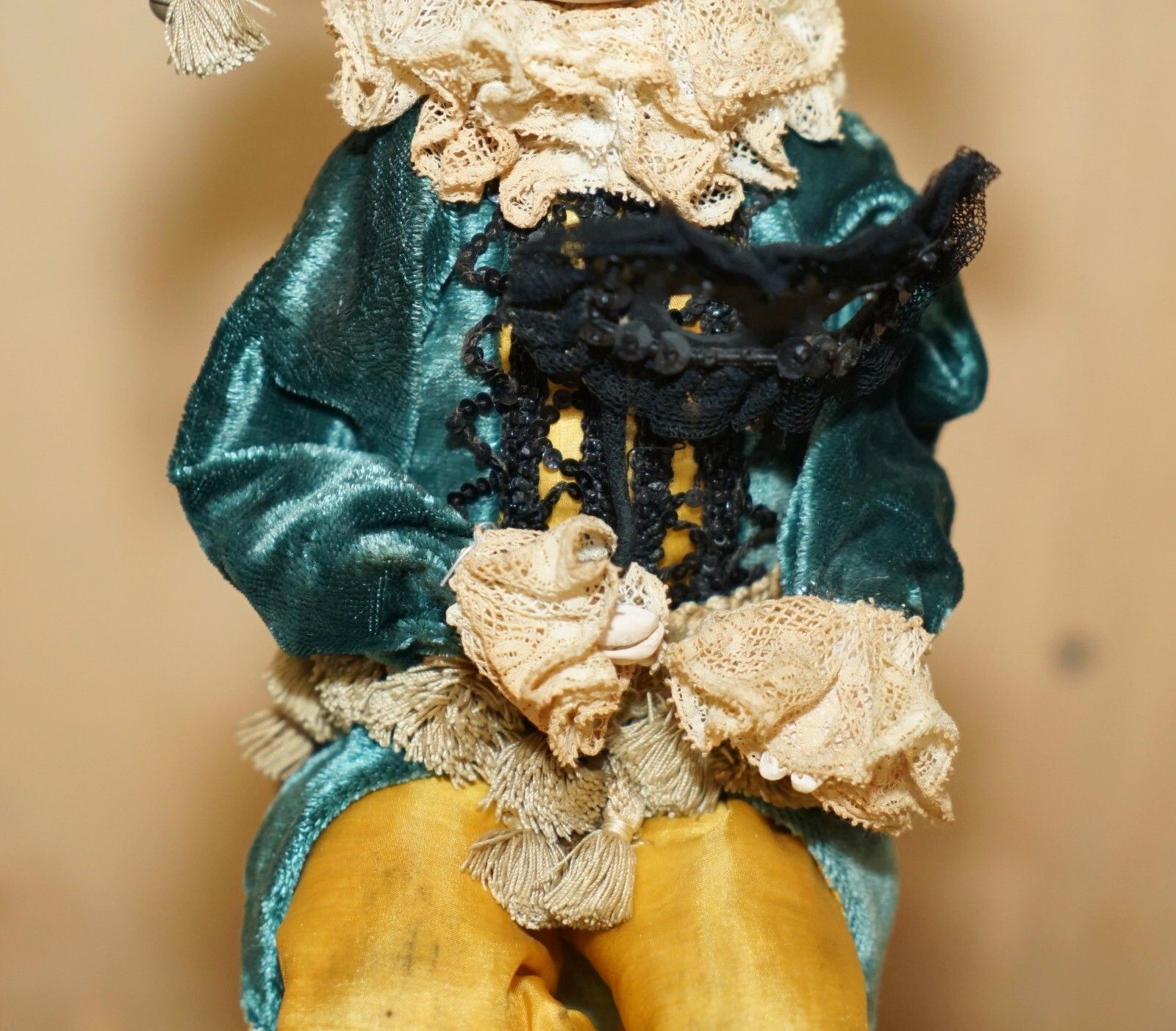 Antique French Hand Made Musical Automaton Jester Clown That Plays Music & Moves photo 1350.0