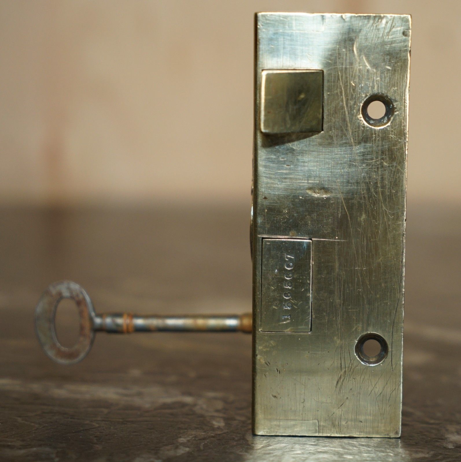 Stunning Antique Victorian Restored Brass Chubb And Son's Coat Of Arms Door Lock photo 595.0