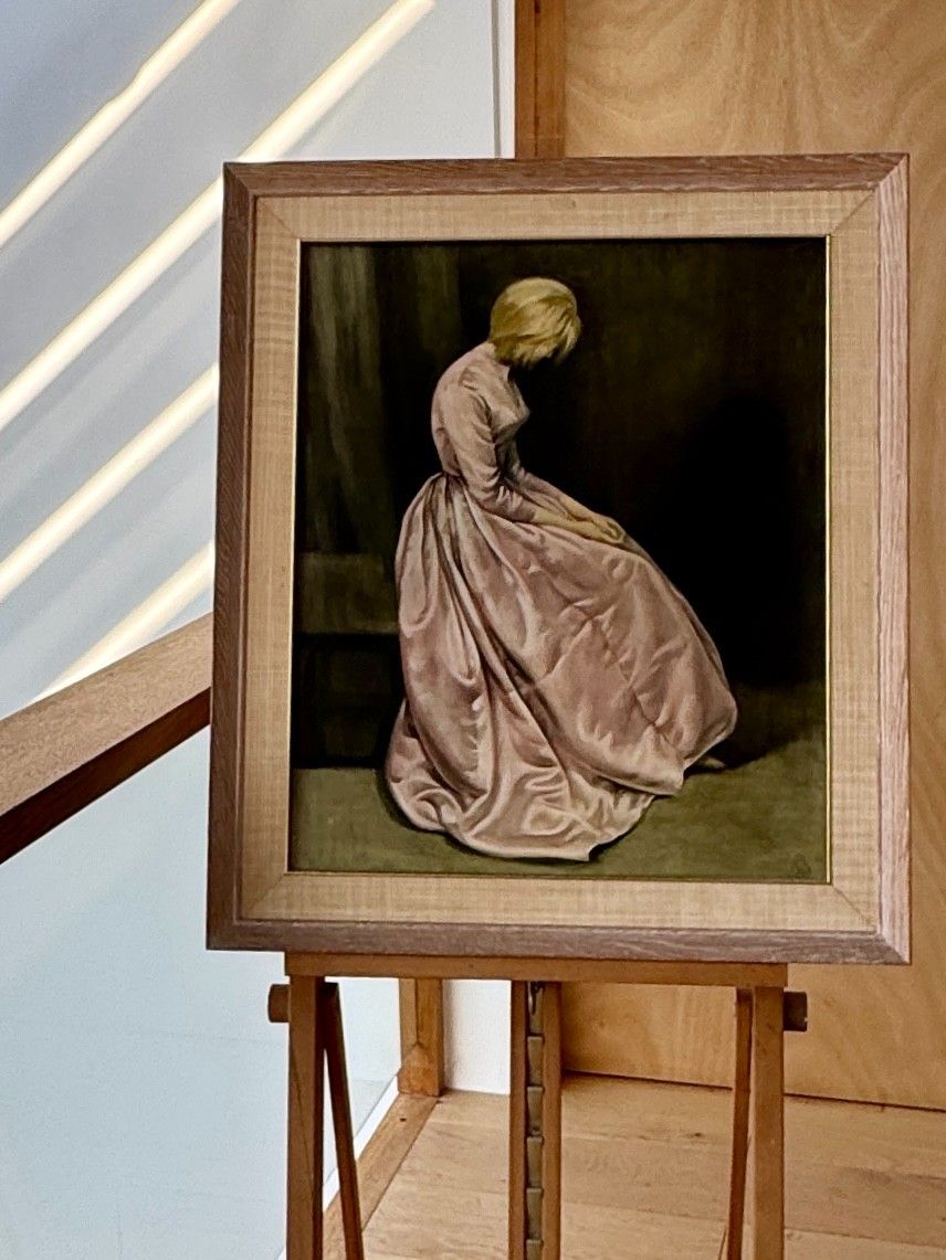 1960s Print ‘The Secret’ By Joanne Pemberton Longman In Original Frame photo furniture