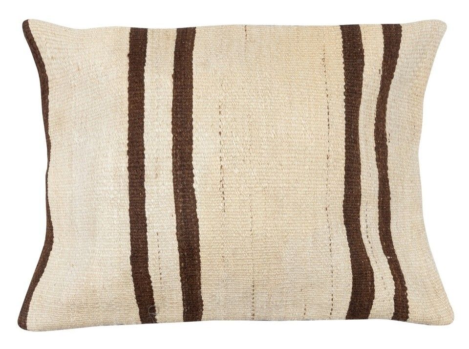 Set Of 2  Hand Woven Kilim Cushion Covers Vintage Hemp Throw Pillows photo for sale