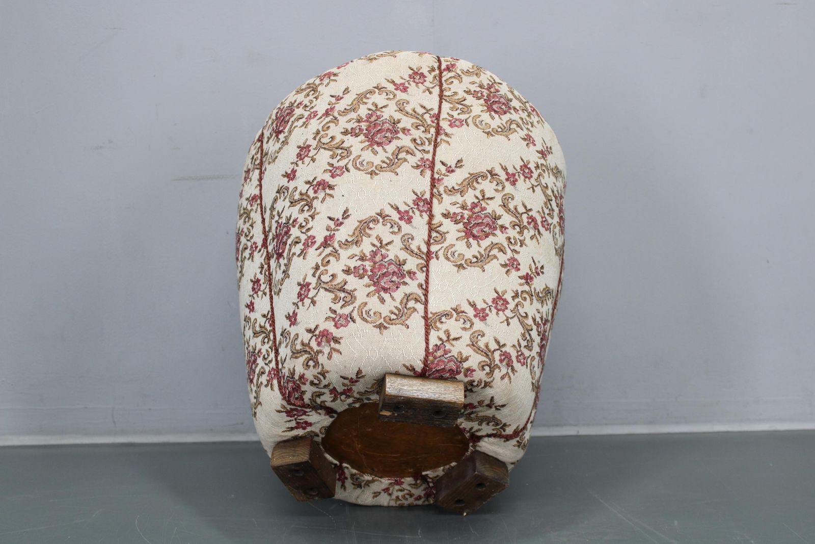 photo furniture 1930s Jindřich Halabala Art Deco Stool With Floral Upholstery, Czechoslovakia