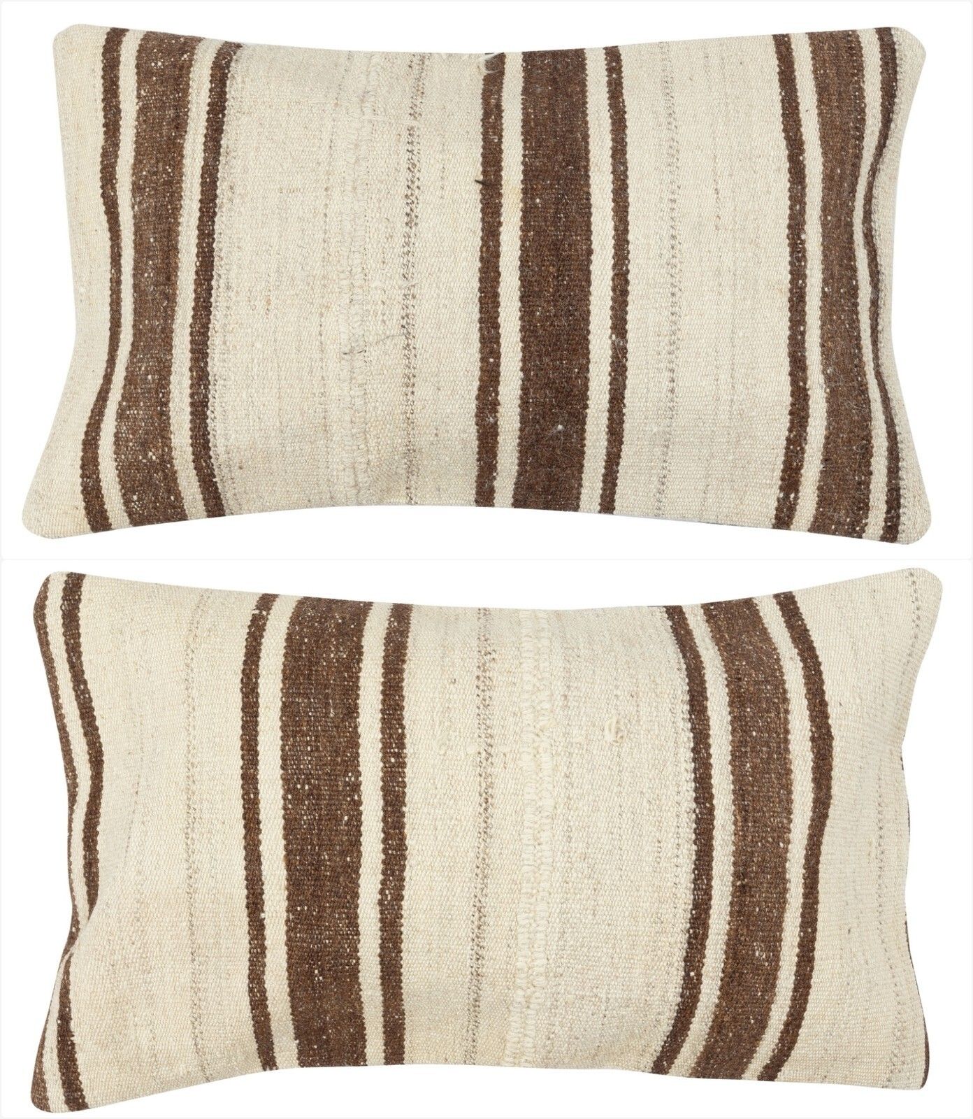 Set Of 2   Handmade Kilim Cushion Covers A Pair Of Accent Pillow Covers