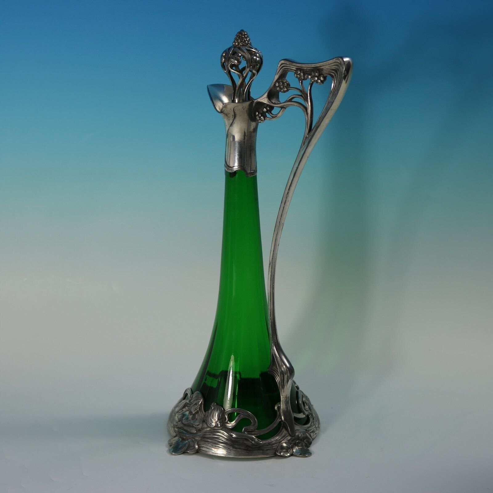 Art Nouveau Wmf Claret Jug And Stopper With Green Glass Liner photo furniture