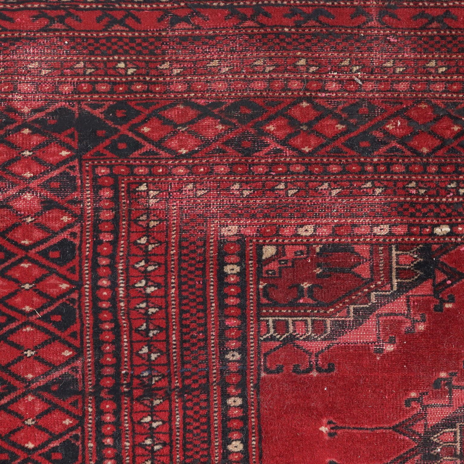 Antique Asian Carpet Wool Thin Knot 71 X 51 In photo Textiles