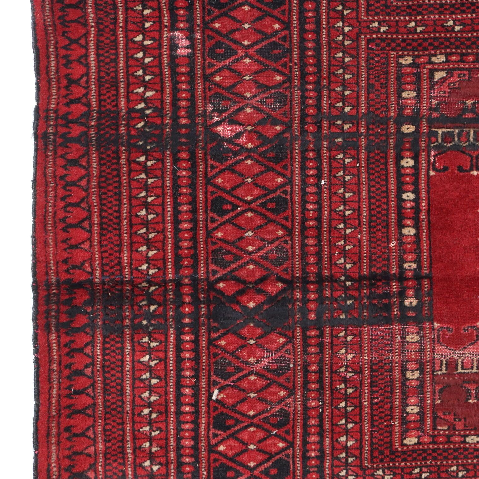 Antique Asian Carpet Wool Thin Knot 71 X 51 In photo 340.0