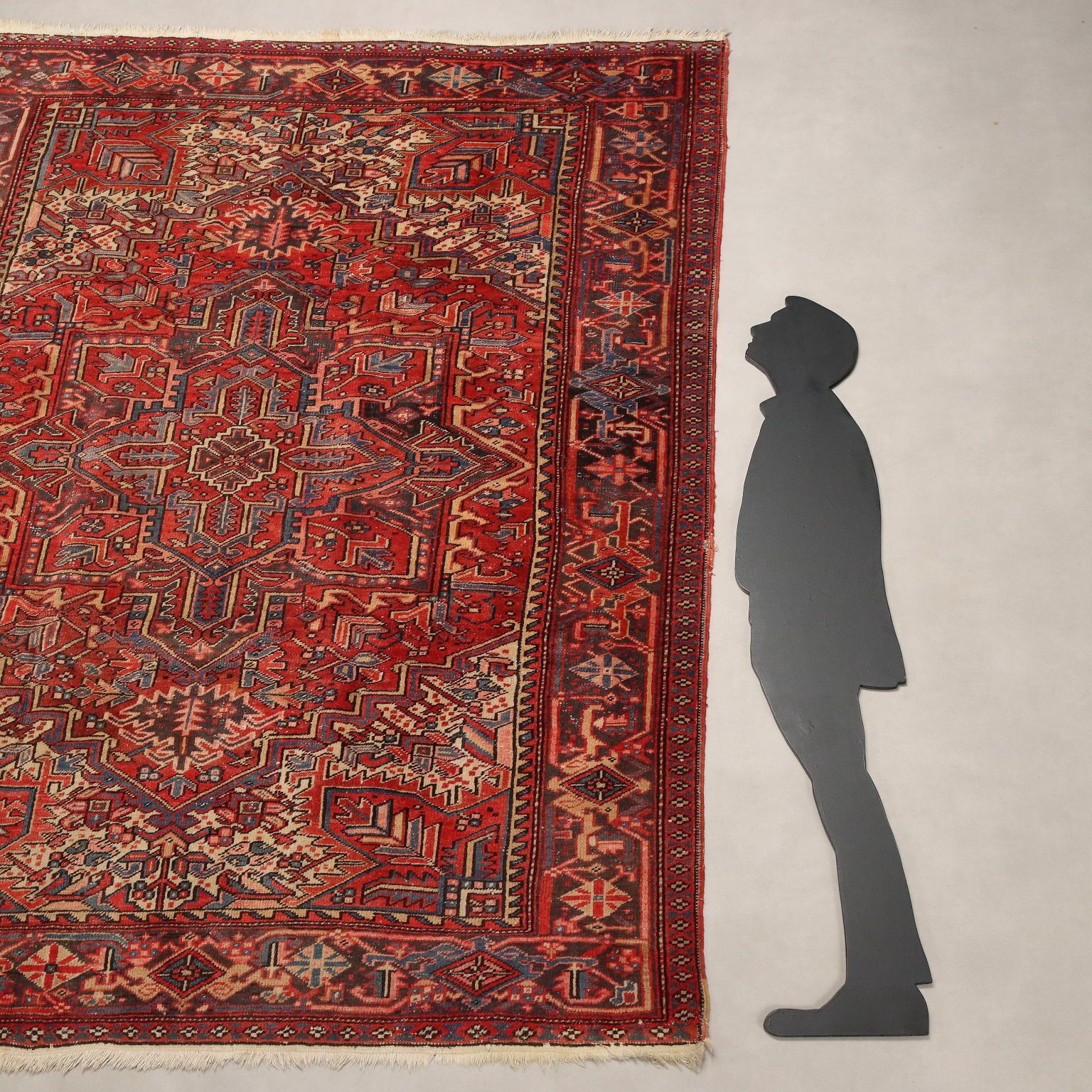 Antique Asian Carpet Cotton Hand Knotted 106 X 87 In photo furniture