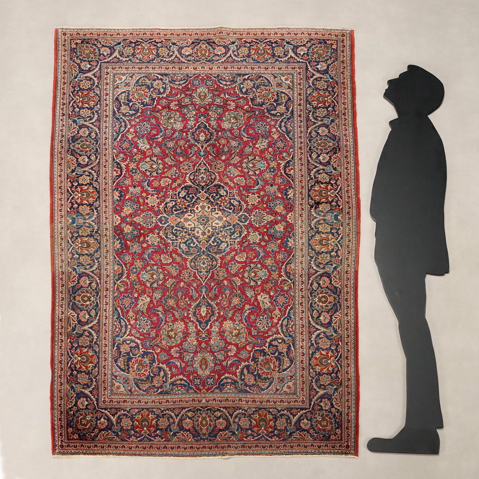 Antique Asian Carpet Cotton Extra Thin Knot 79 X 51 In photo furniture