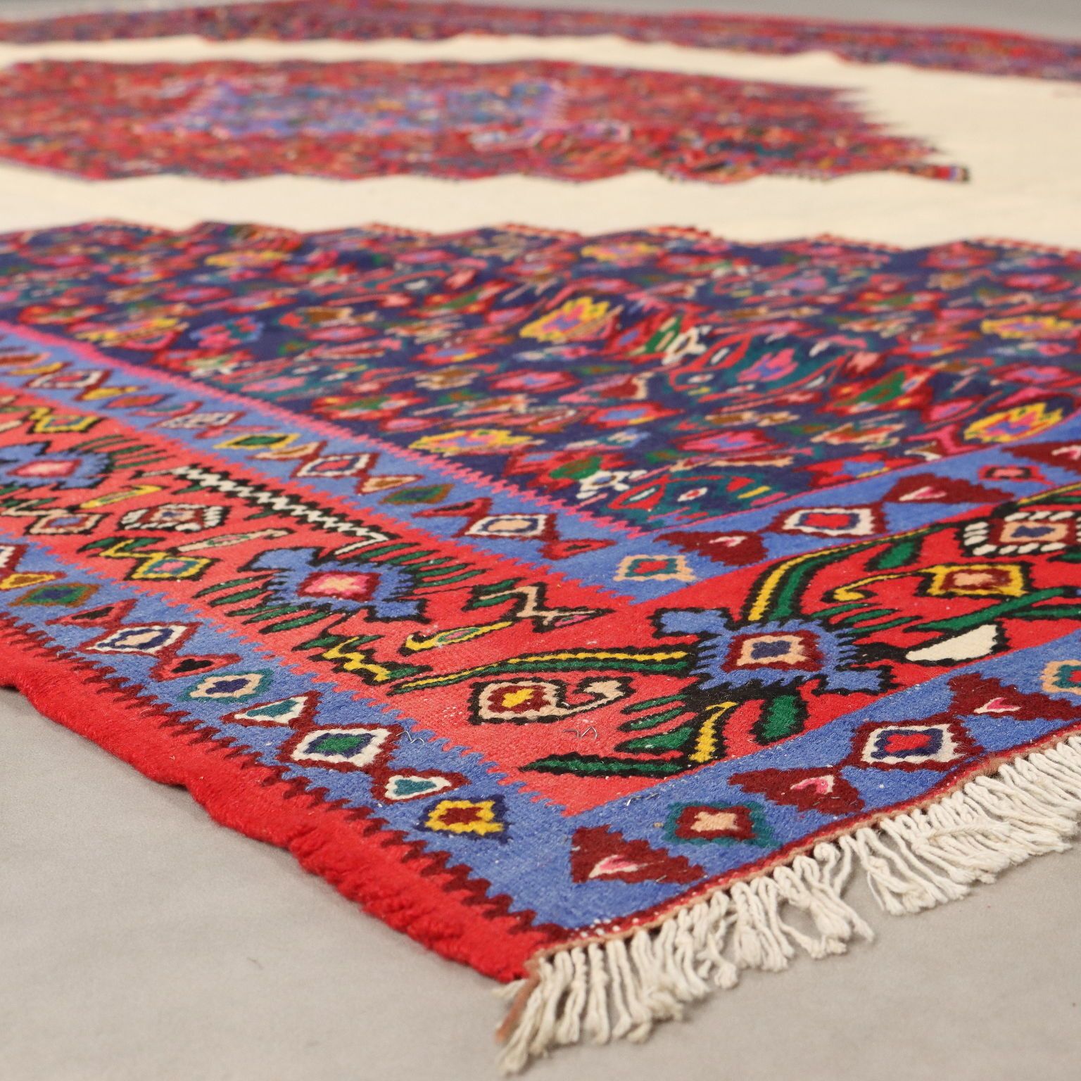Antique Asian Carpet Cotton Thin Knot Handmade 121 X 78 In photo 700.0