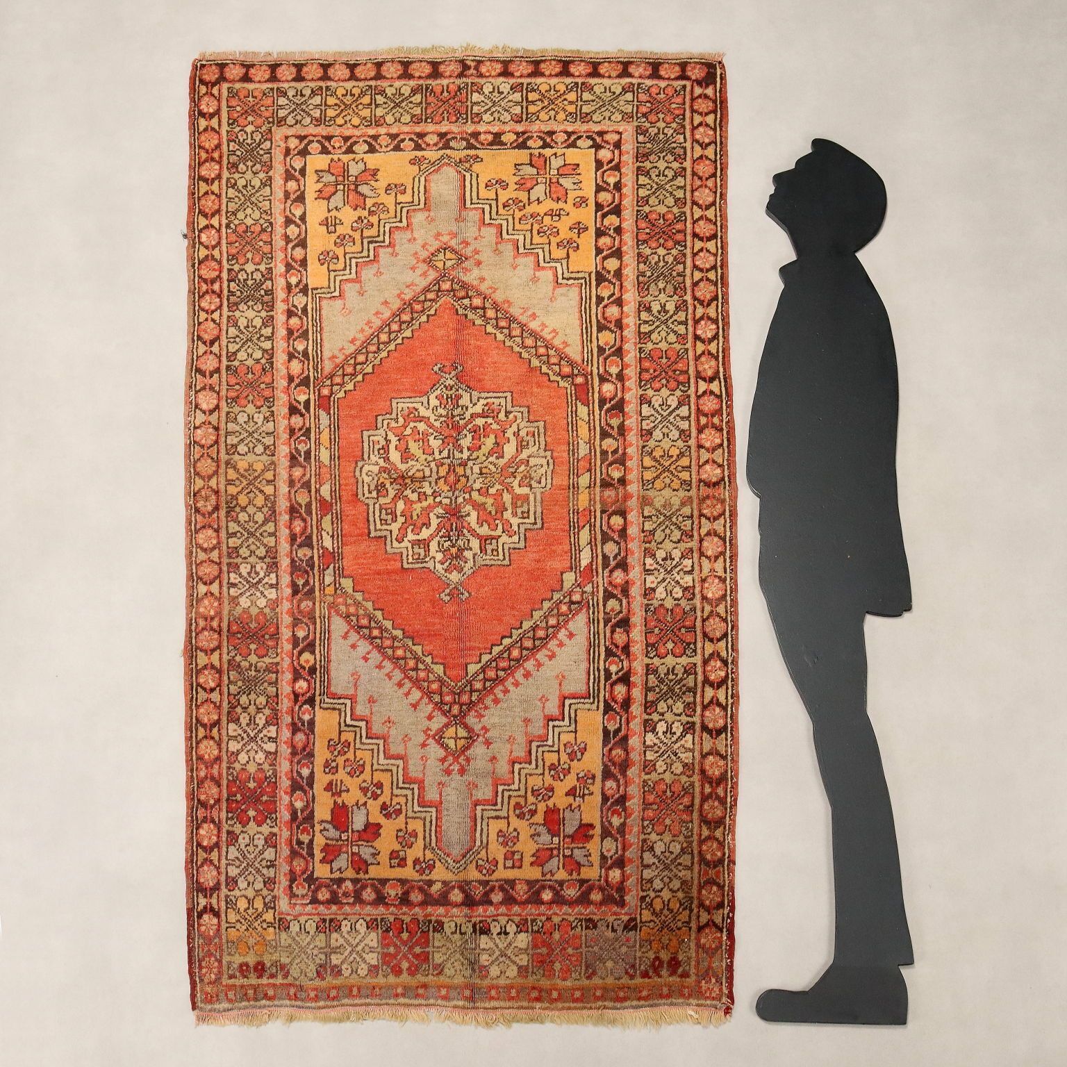 Antique Kirsehir Carpet Wool Heavy Knot Turkey 76 X 47 In photo furniture