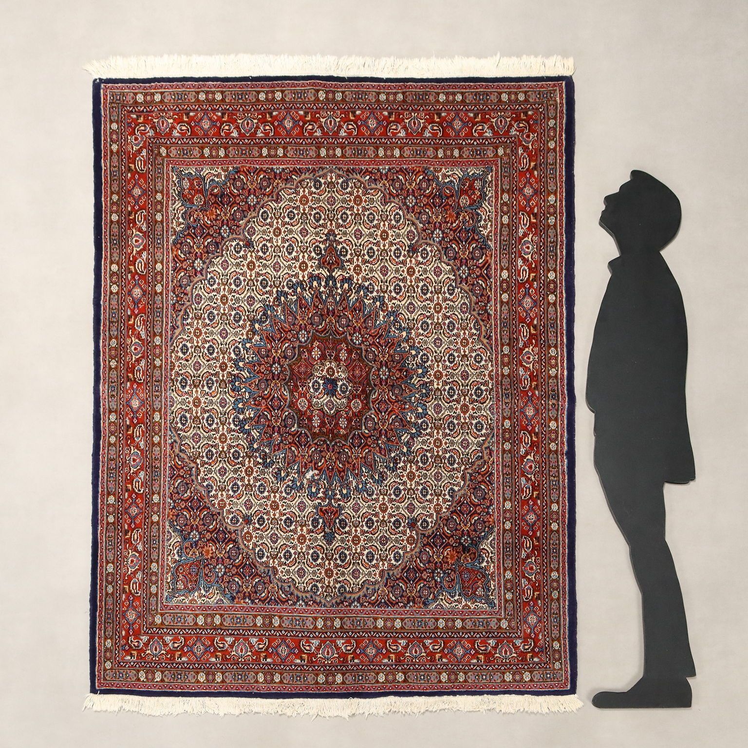 Antique Asian Carpet Cotton Wool Heavy Knot 81 X 59 In photo for sale