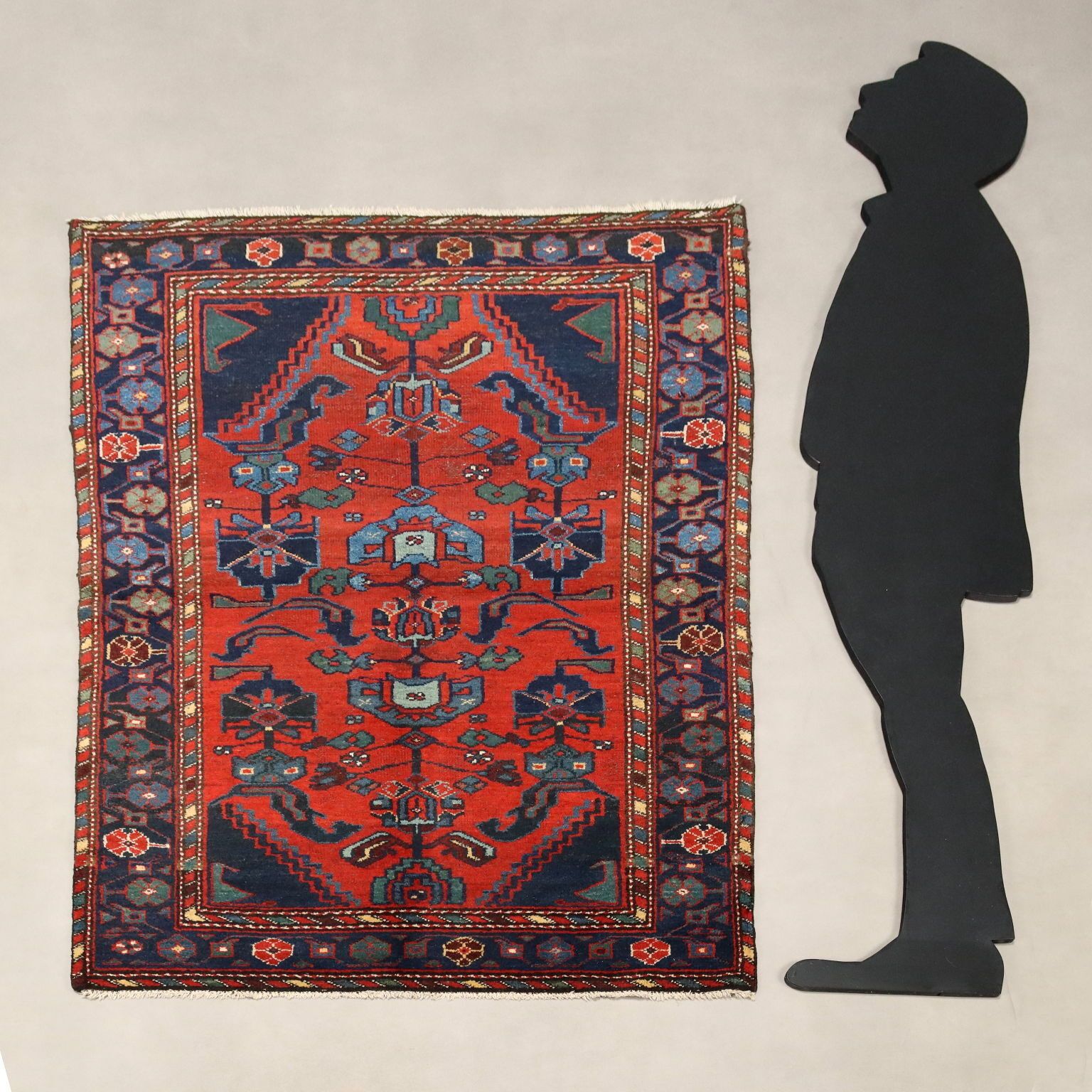 Antique Asian Carpet Wool Thin Knot Handmade 57 X 40 In photo furniture