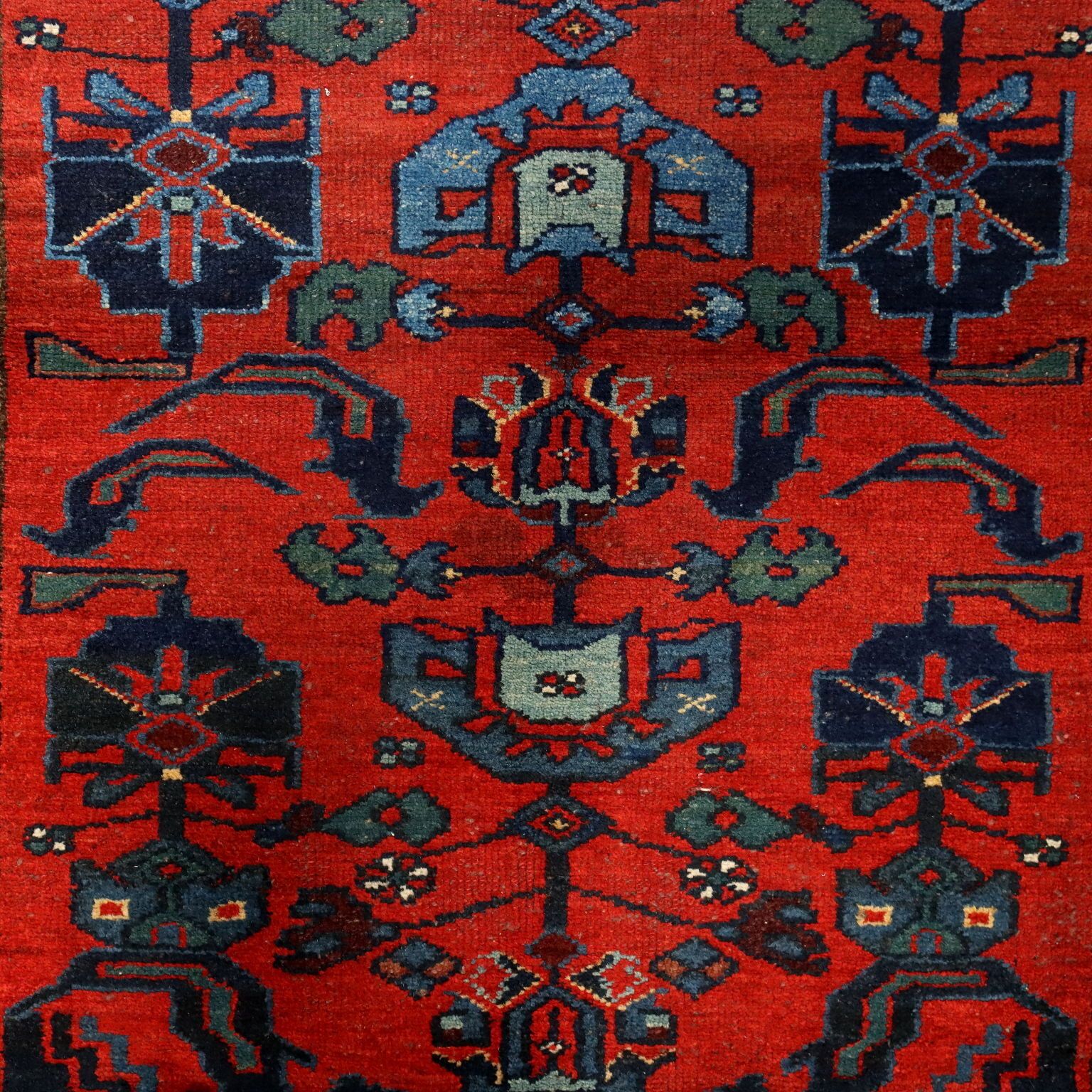 Antique Asian Carpet Wool Thin Knot Handmade 57 X 40 In photo Textiles