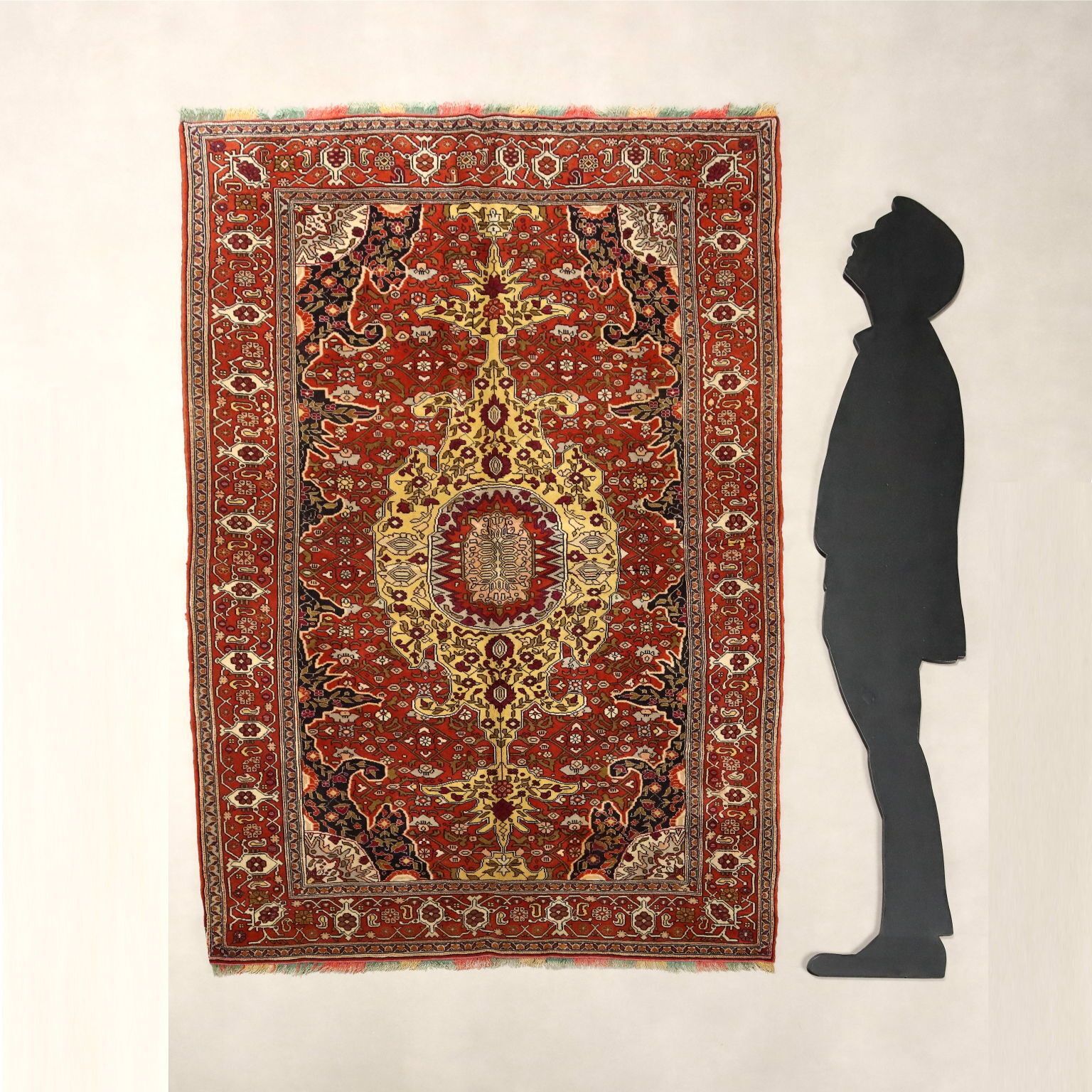 Antique Asian Carpet Cotton Wool Silk Thin Knot 75 X 52 In photo furniture