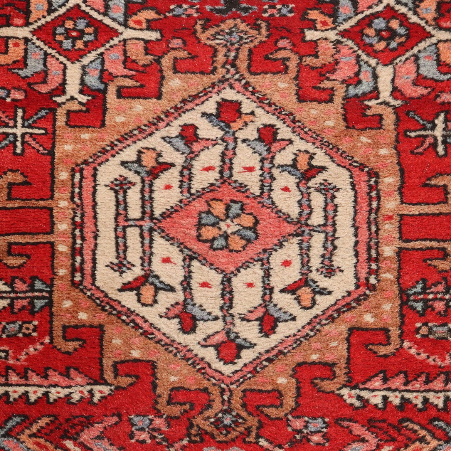 Antique Asian Carpet Cotton Wool Heavy Knot Handmade 191 X 34 In photo 440.0