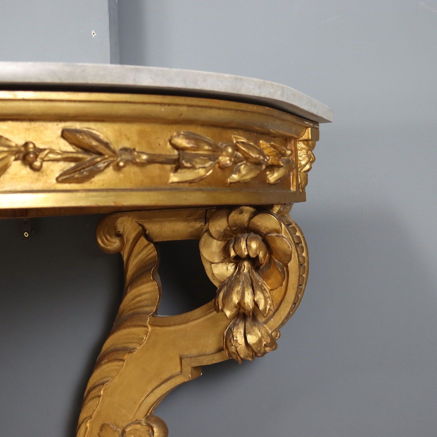 Antique Console Carved Wood Decorations Italy XIX Century photo 6850.0