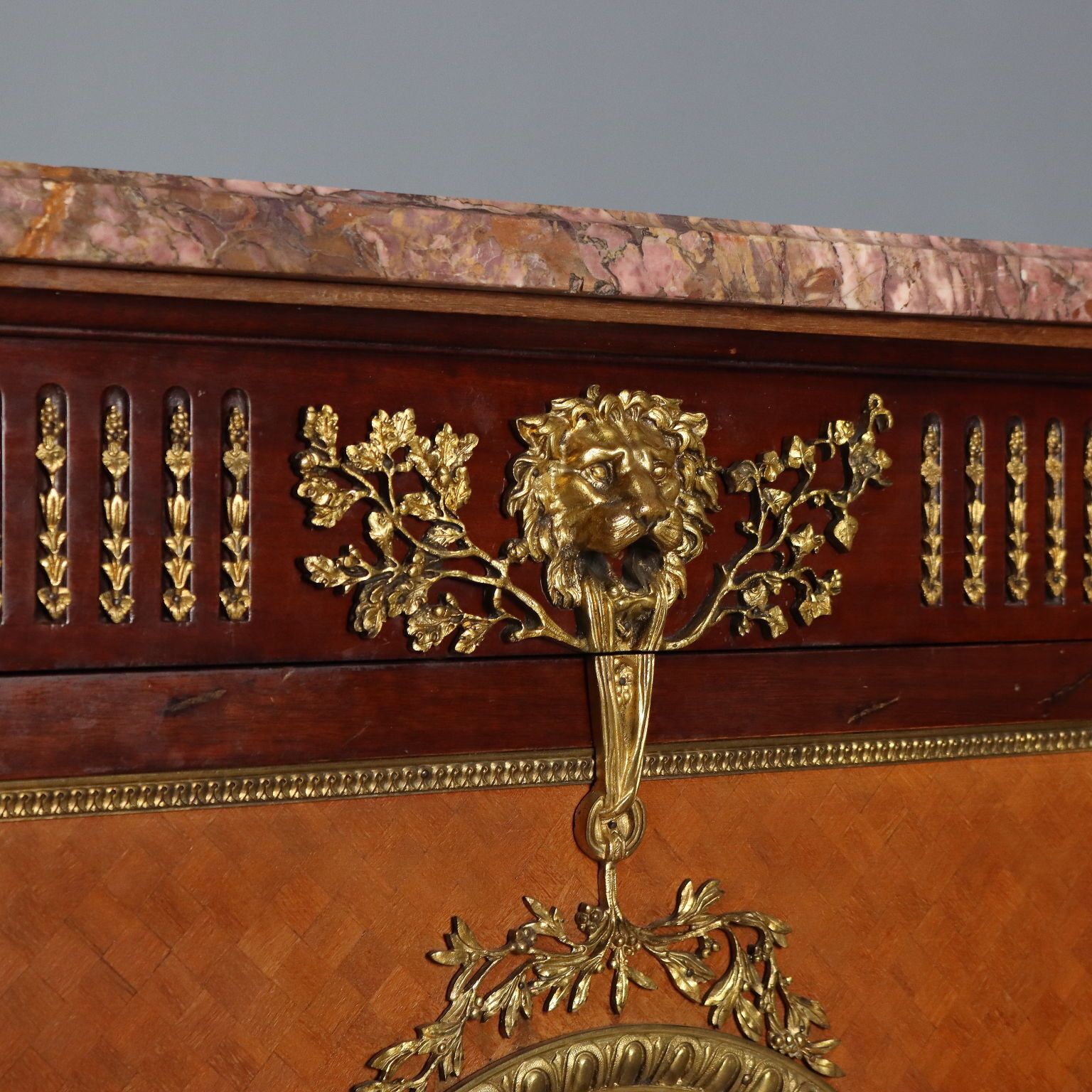 Antique Cupboard Louis XVI Mahogany Gilded Bronze XX Century photo buy