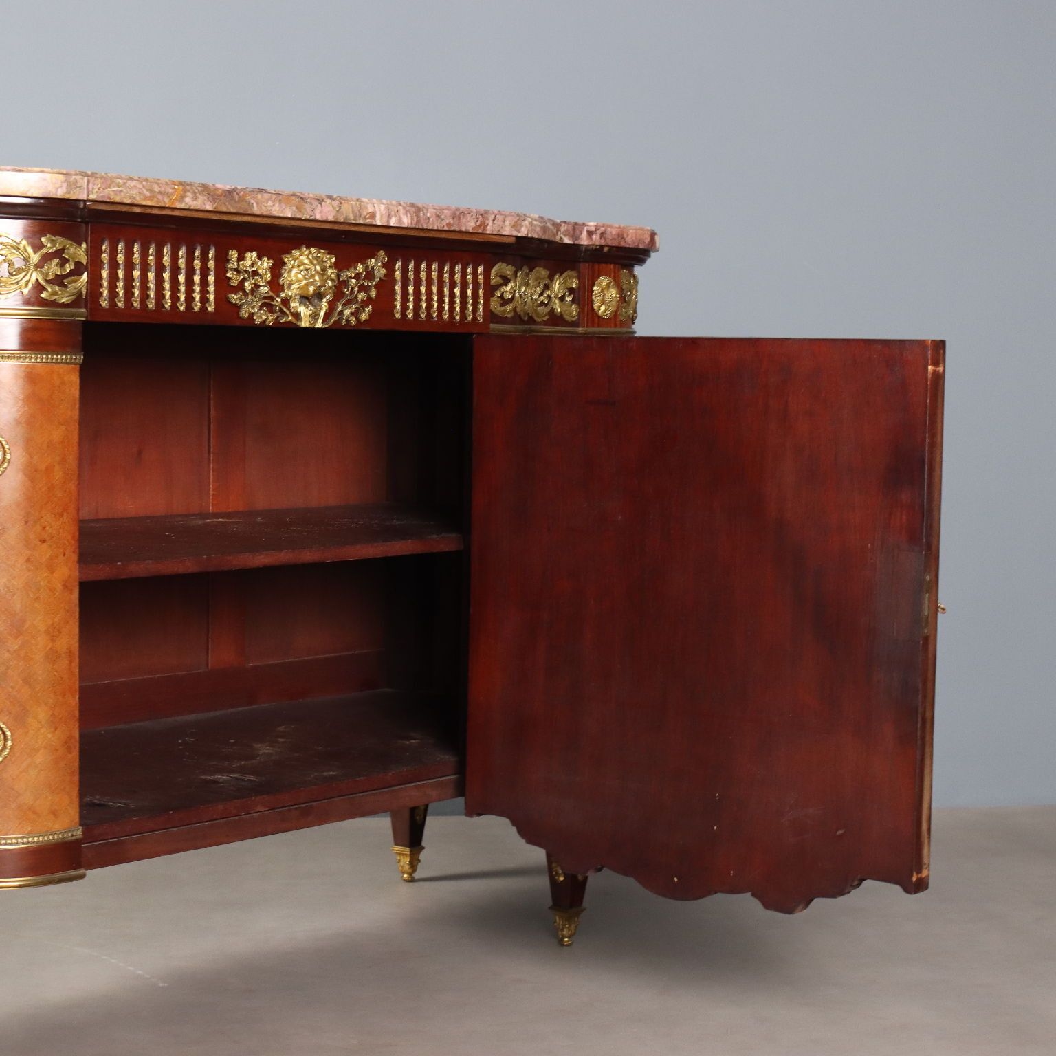 photo furniture Antique Cupboard Louis XVI Mahogany Gilded Bronze XX Century