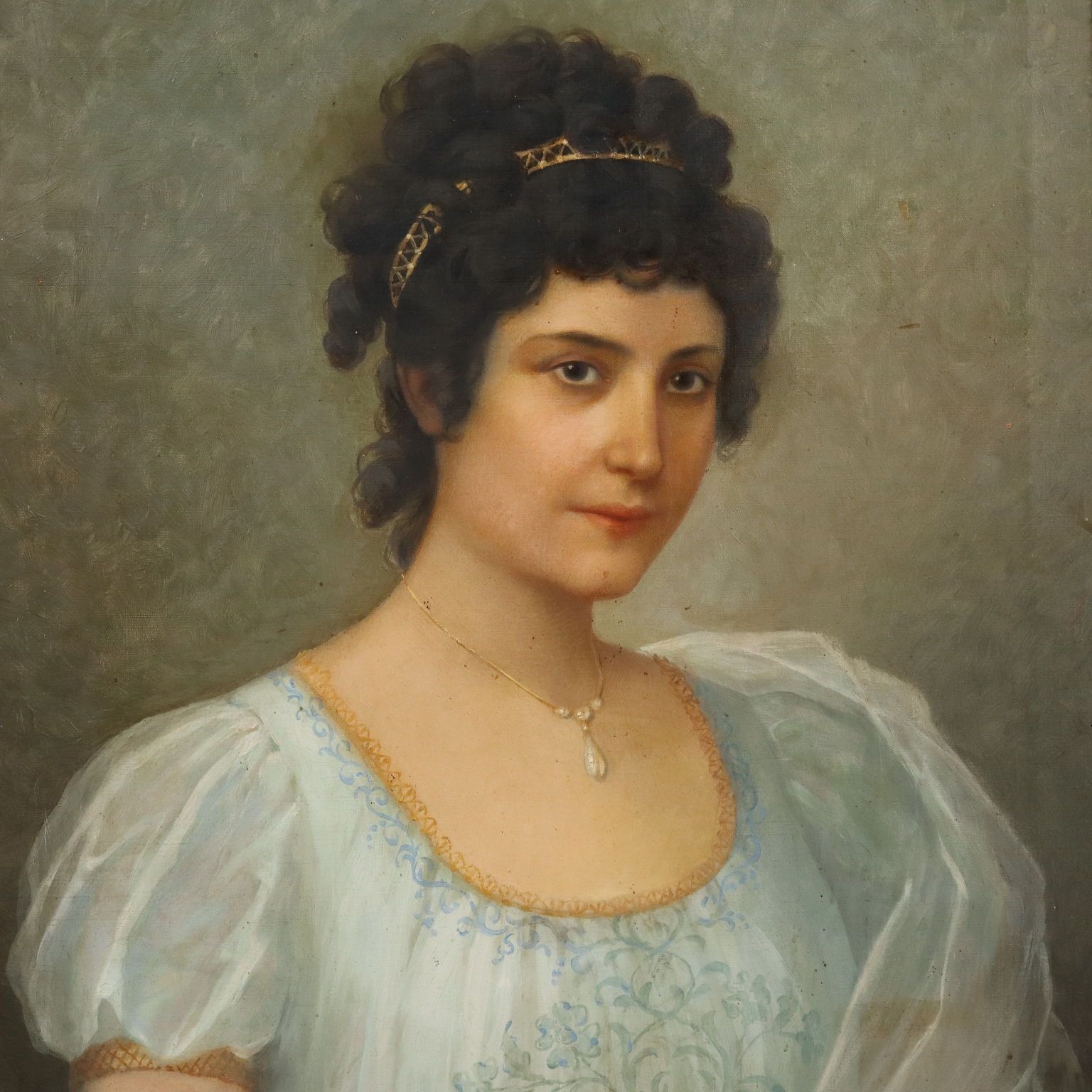 Antique Painting Signed Scifoni Oil On Canvas Italy XIX Century photo for sale