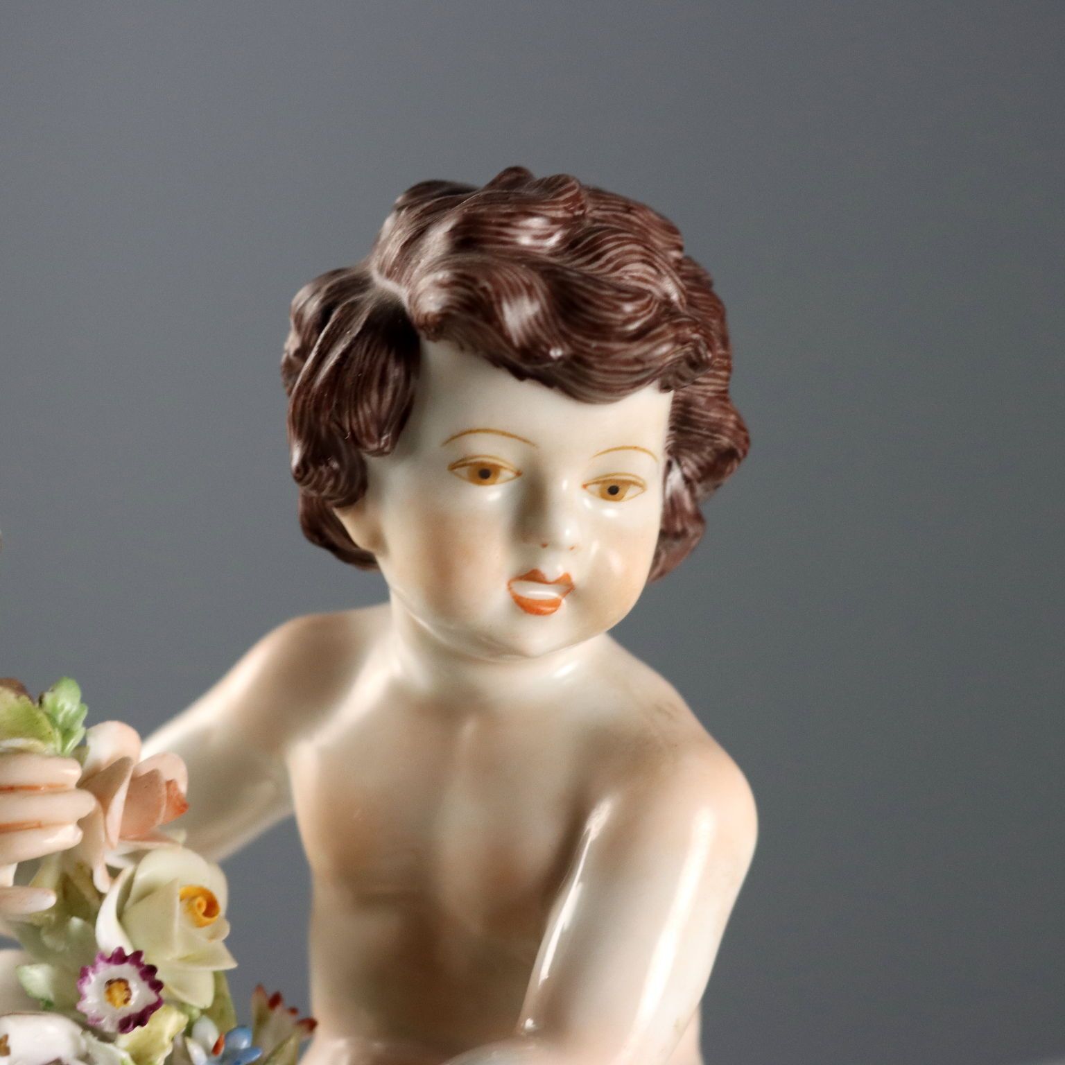 Antique Candle Holders Porcelain Capodimonte XX Century photo Home Decor