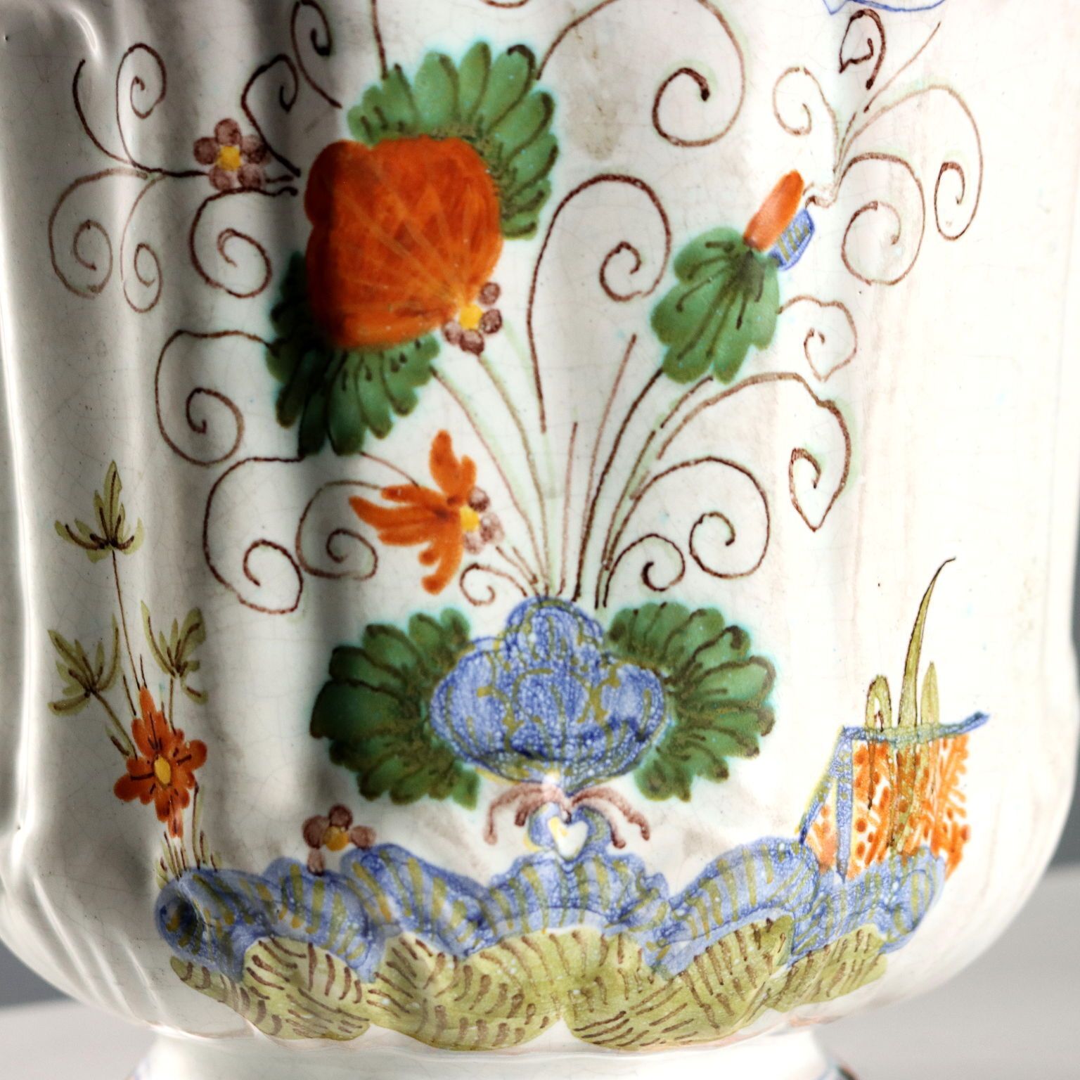 Antique Majolica Cooler Manifattura Di Faenza Italy XIX Century photo Home Decor