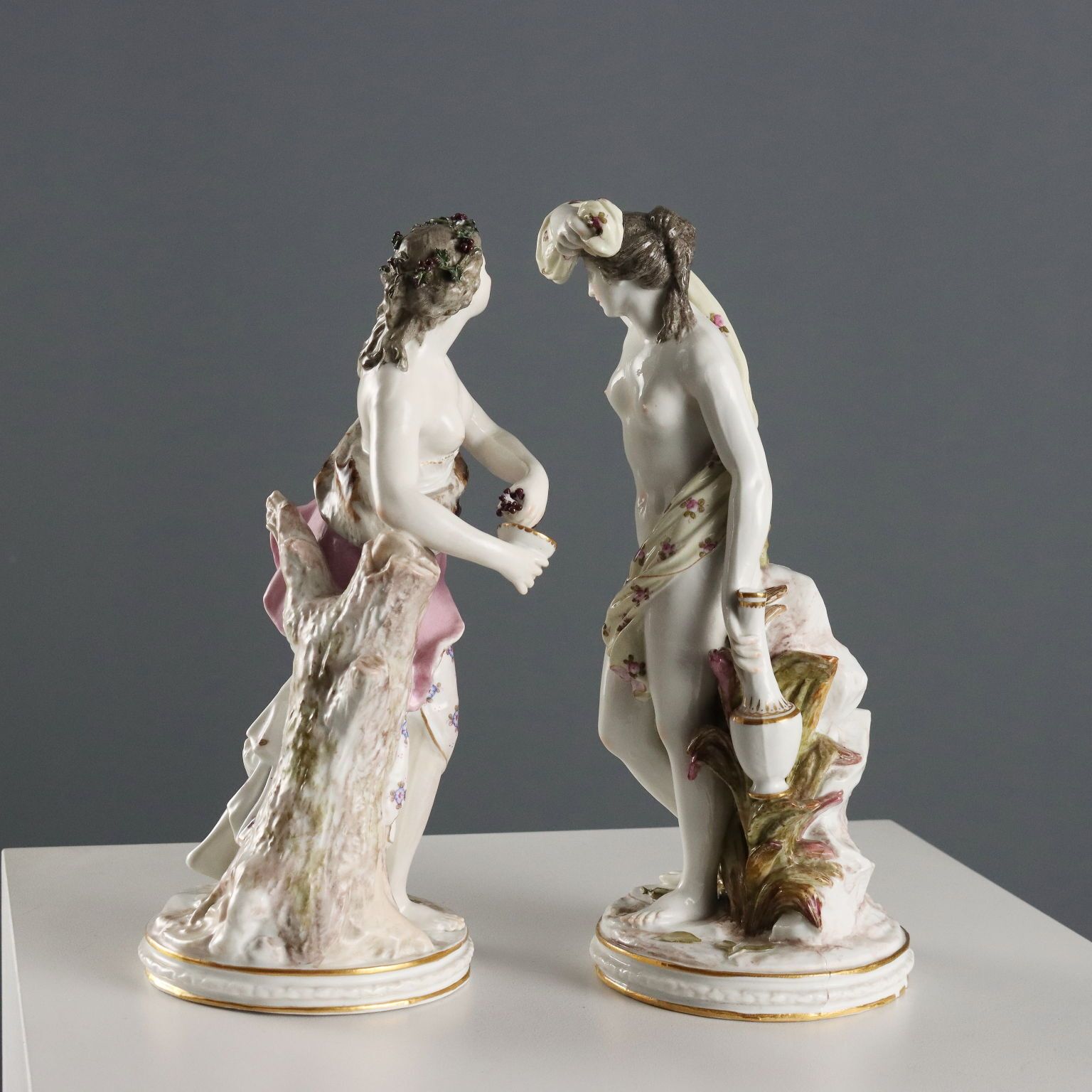 photo for sale Antique Figurines Porcelain Edmé Samson Paris France XIX Century