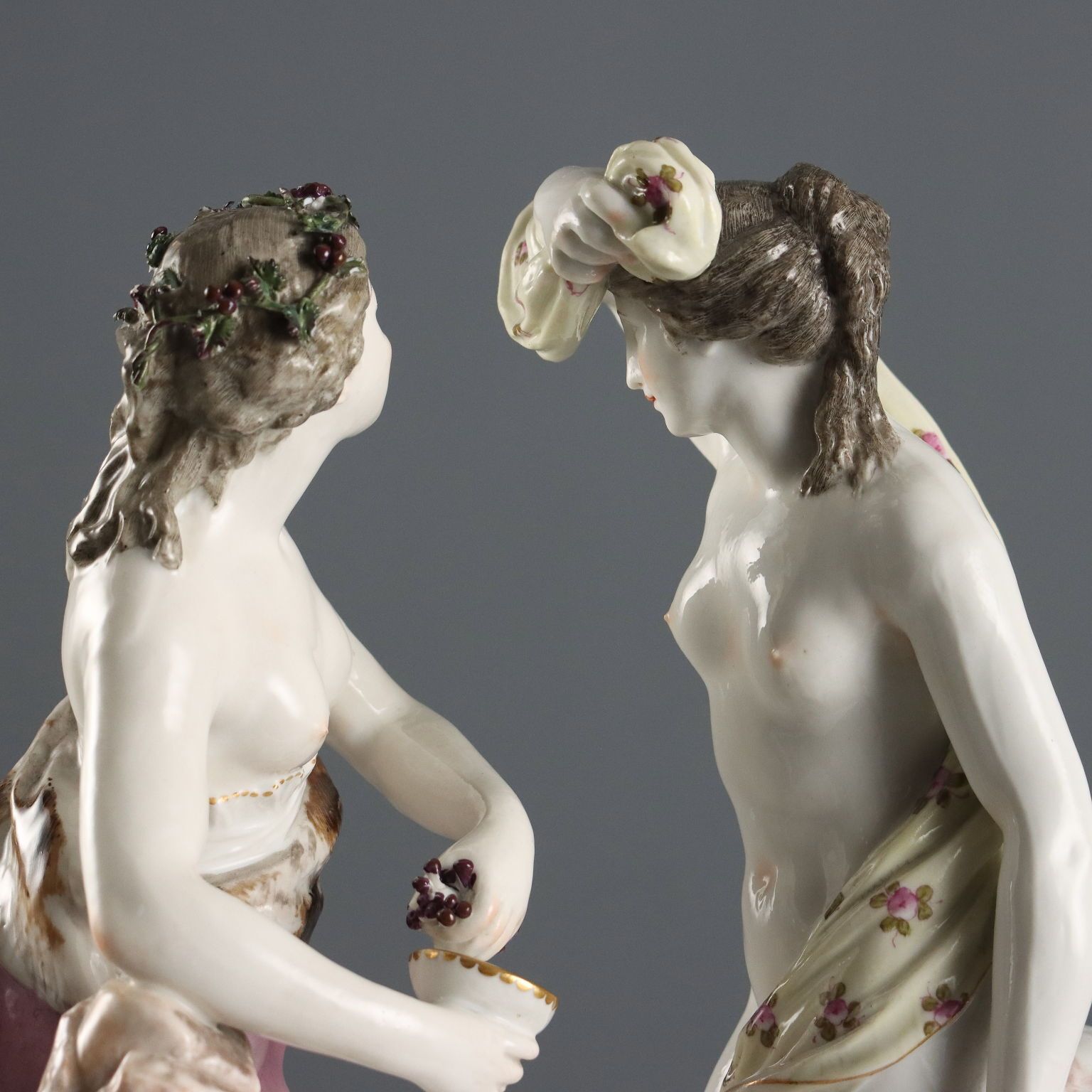 Art Antique Figurines Porcelain Edmé Samson Paris France XIX Century photo