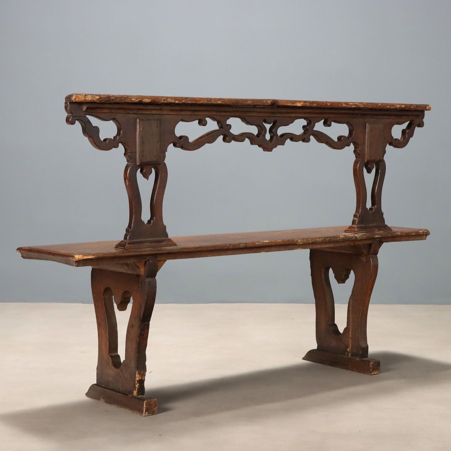 Antique Bench Walnut Wood Italy XVIII Century photo buy