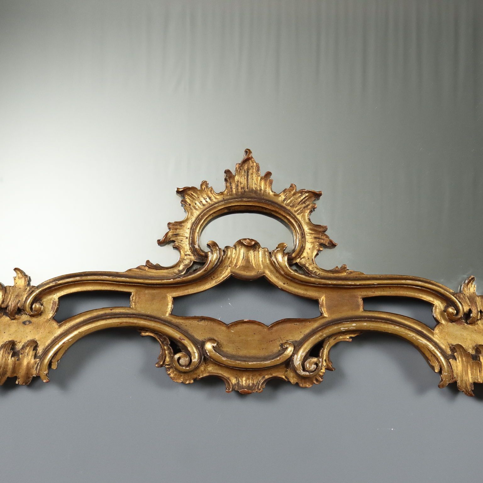 Antique Mirror Carved Gilded Wood Italy Early XX Century photo buy