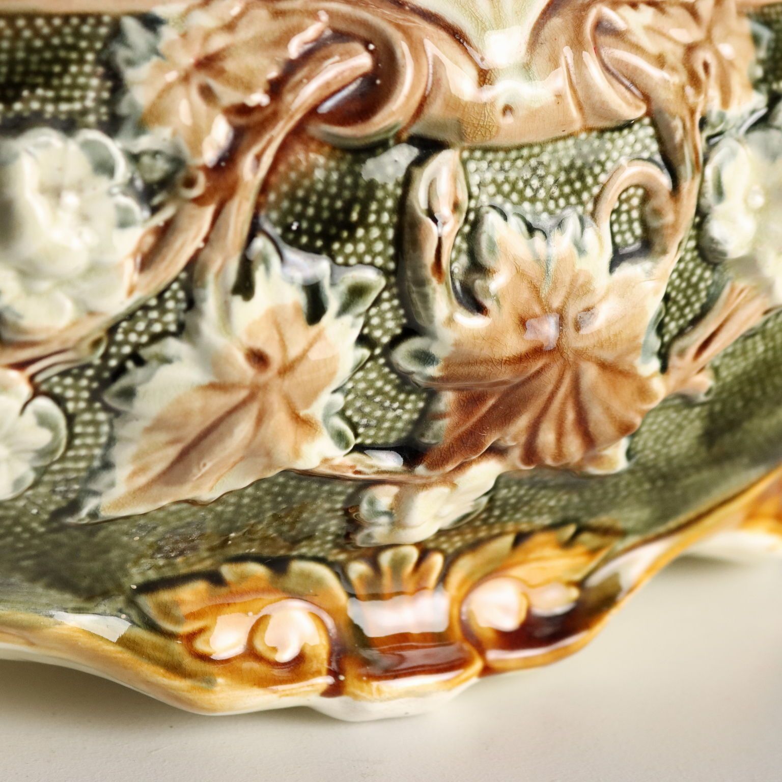 Antique Jardinière Enamelled Ceramic Europe XX Century photo 490.0
