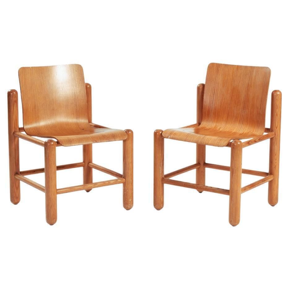 Knud Friis & Elmar Moltke Nielsen (Friis & Moltke) Pine Brutalist Chairs Getama