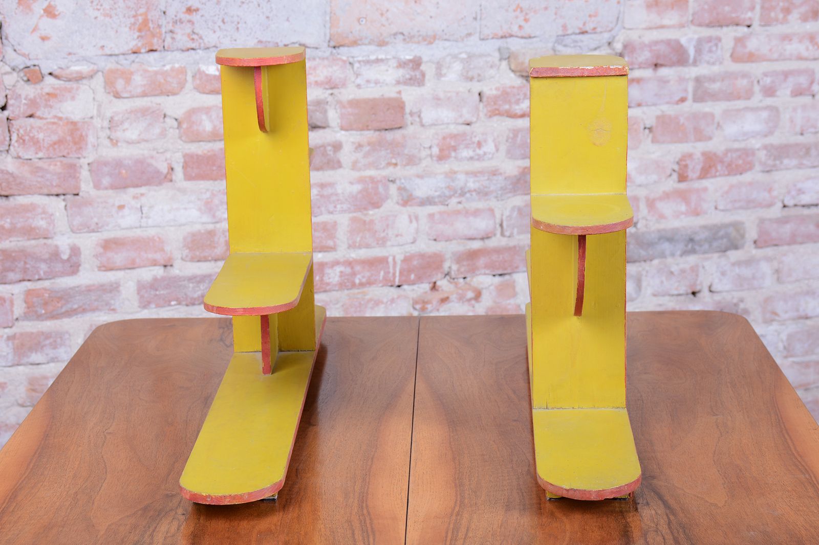 Pair Of Original Art Deco Flower Stands, Lacquered Wood, Czech, 1930s photo Home Decor
