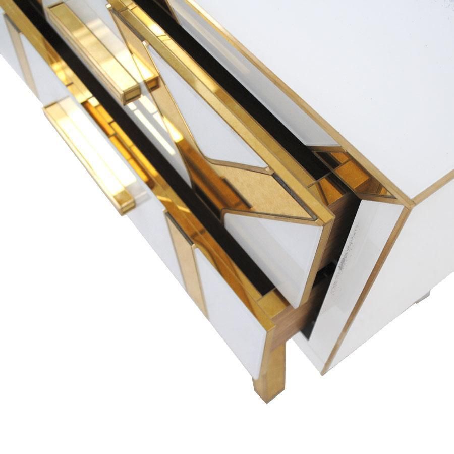 Pair Of Contemporary Italian Bedside Tables In Solid Wood And Glass By La Studio A photo 5331.0