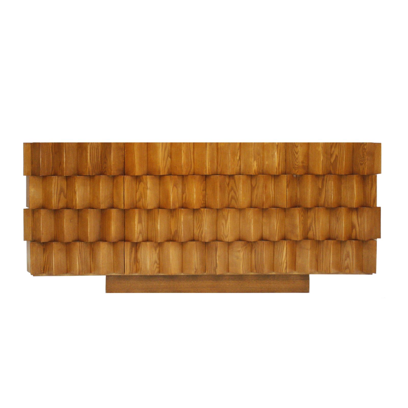 Italian Sideboard In Oak Wood And Black Glass In Mid Century Modern Style photo for sale