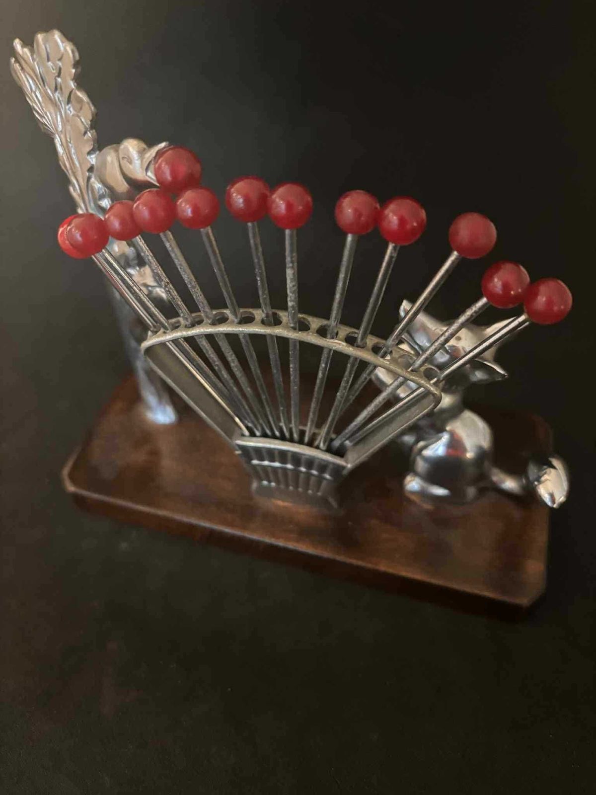Art Deco Escargot Pick Set, 1930s French Fable, Bakelite & Rosewood photo 417.0