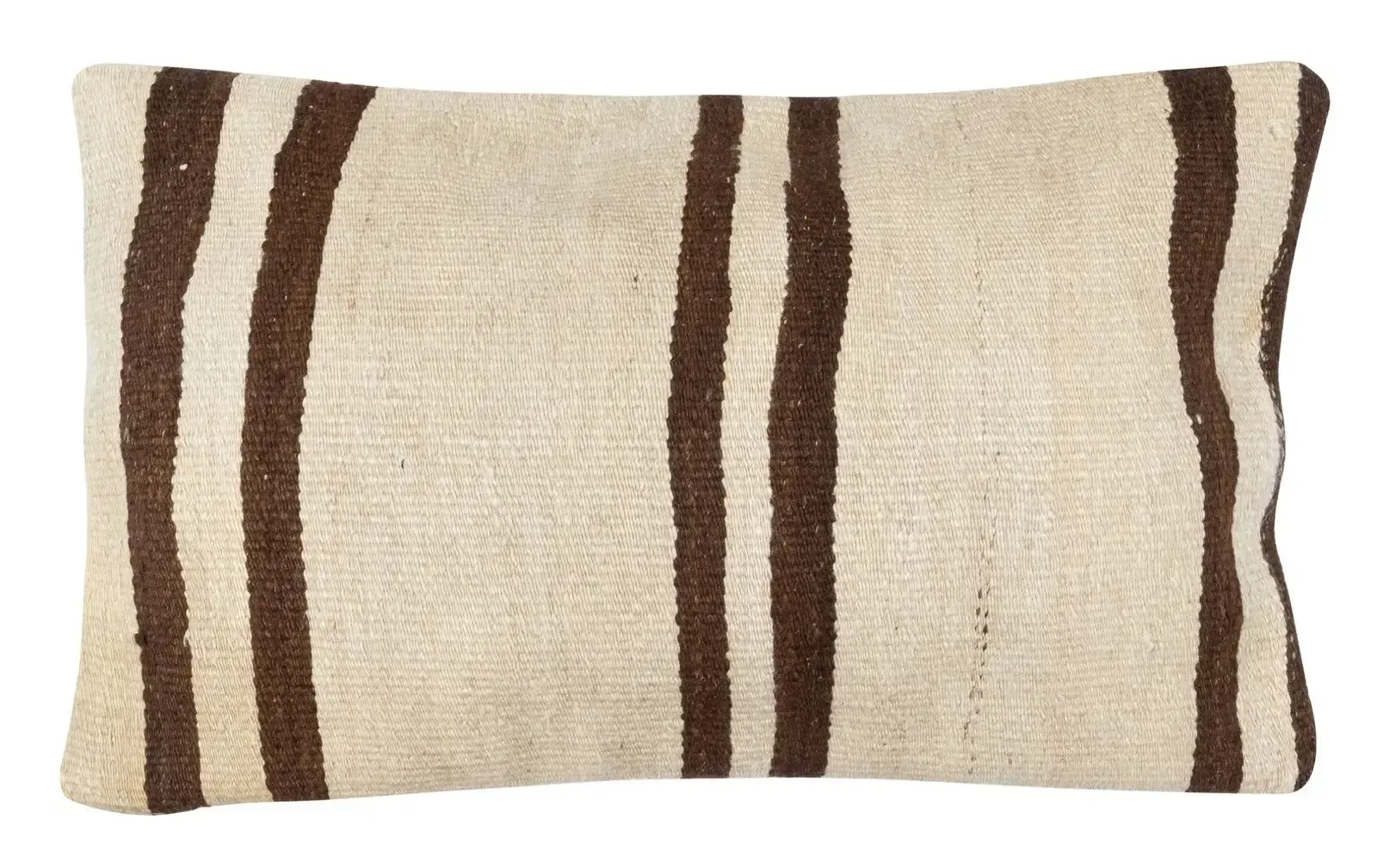 14"X24" Vintage Kilim Cushion Cover. Hand Woven Hemp Lumbar Pillow Cover