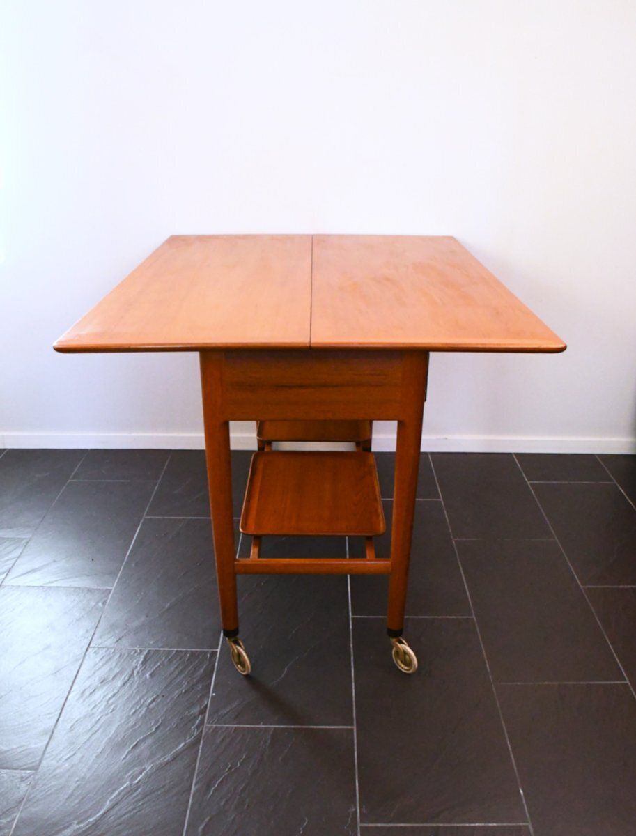 Swedish Modern Foldable Serving Sideboard By Christian Fallesen For Nordiska Kompaniet, 1940s photo buy