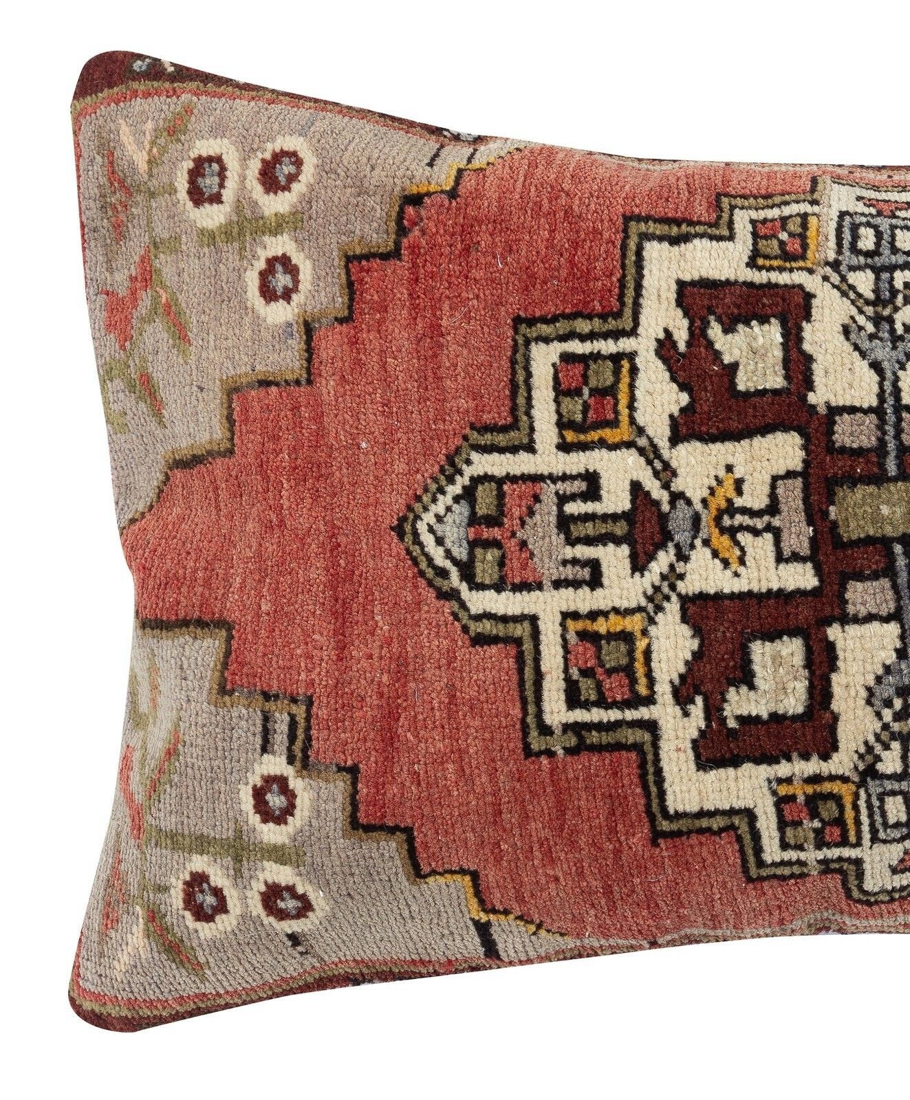 16"X28" Hand Knotted Cushion Cover. Lumbar Pillow Cover. Accent Pillow Cover photo furniture