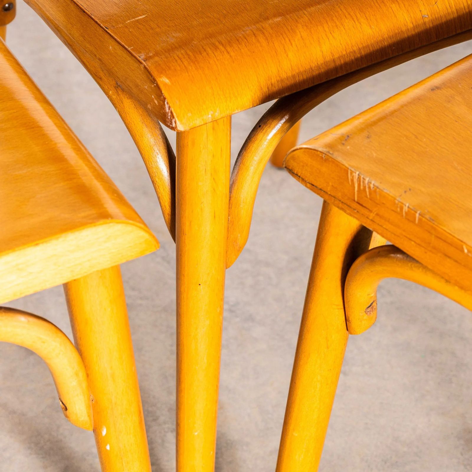 1960’s Honey Glossed Shield Back Dining Chairs – Set Of Four photo furniture