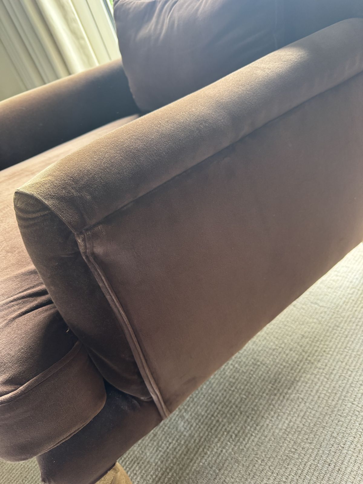 Stunning Chocolate Brown Velvet Armchair photo Furniture
