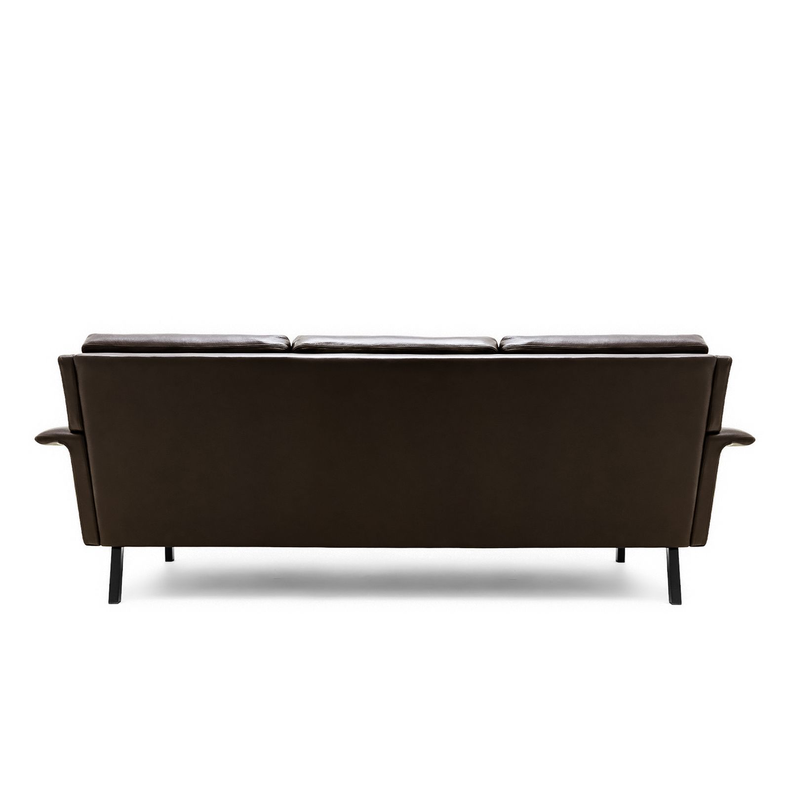 Danish Mid Century 1960s Model 3330 Arne Vodder 3 Seat Leather Sofa For Fritz Hansen photo buy