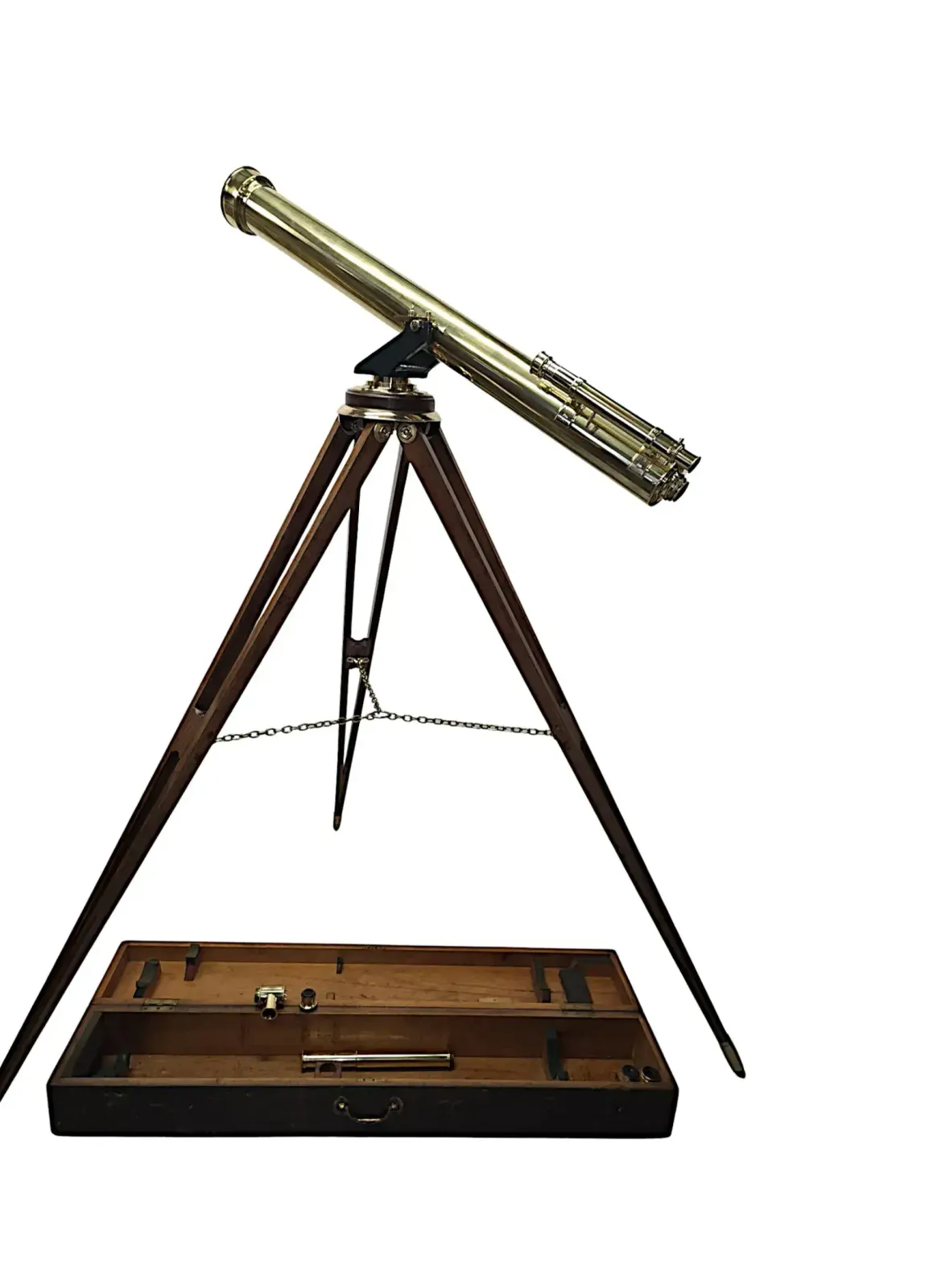 A Very Rare 19th Century Four Inch Diameter Telescope By 'Steward Of London' photo furniture