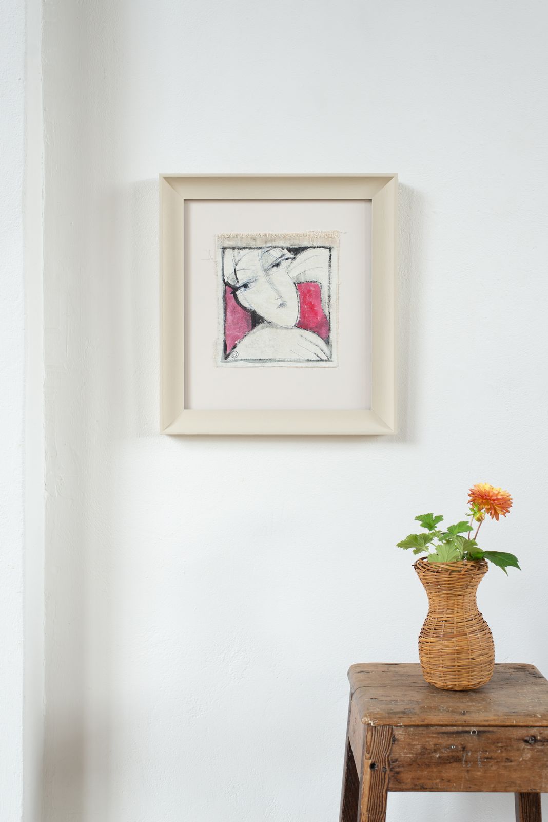 Abstract Portrait In Acrylic On Canvas, Florence C1980