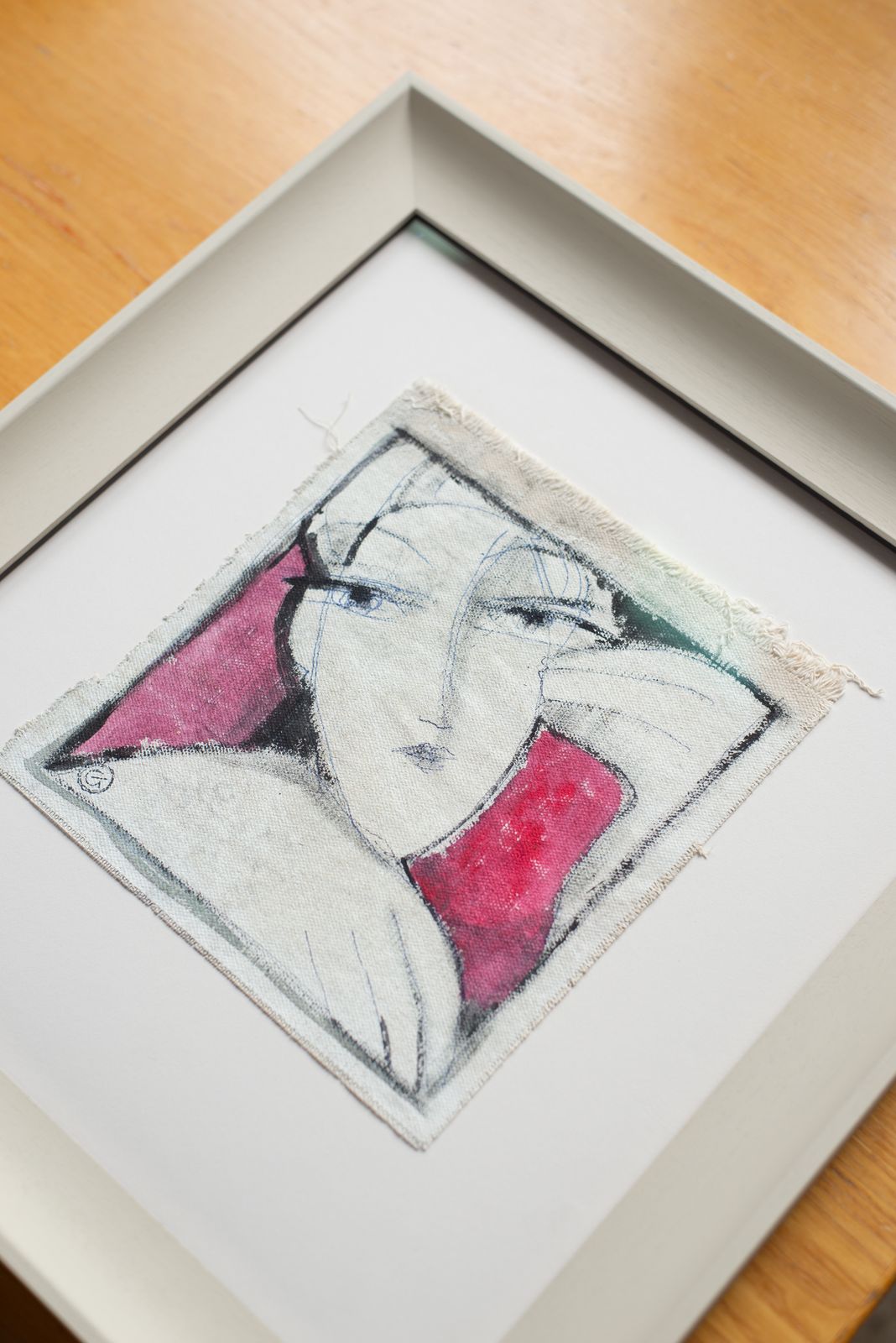 Abstract Portrait In Acrylic On Canvas, Florence C1980 photo furniture