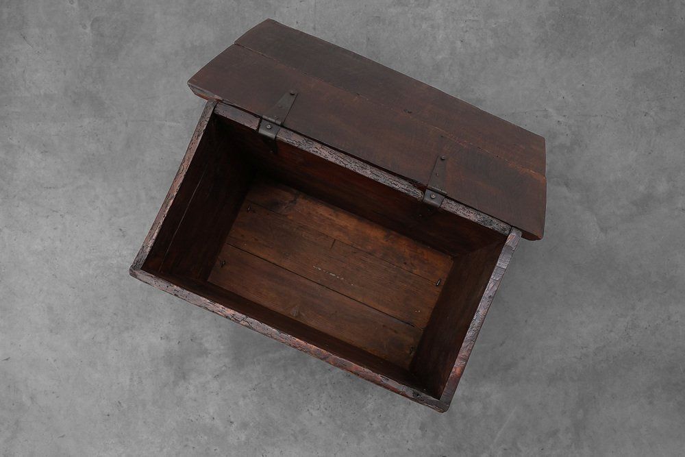 Furniture 16th Century Gothic Carved Oak Chest, France photo