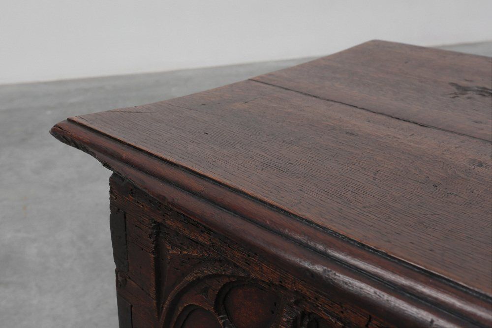 photo vinterior 16th Century Gothic Carved Oak Chest, France
