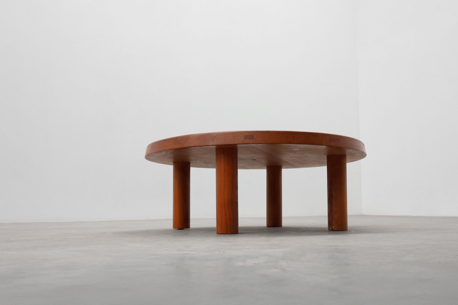 photo for sale Model T02m Coffee Table In Elm From Pierre Chapo, France, 1976