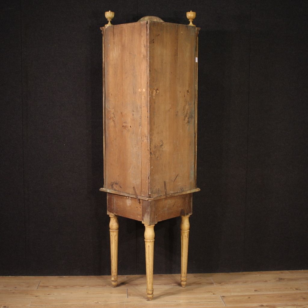 Antique Louis XVI Lacquered Corner Cabinet From The 18th Century photo buy